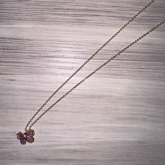 Kendra Scott Gold and Pink Butterfly Pendant Necklace - Picture 5 of 12